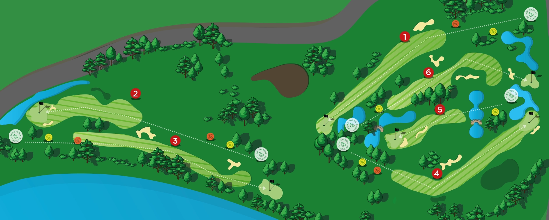 carte de parcours, golf de Rochebois