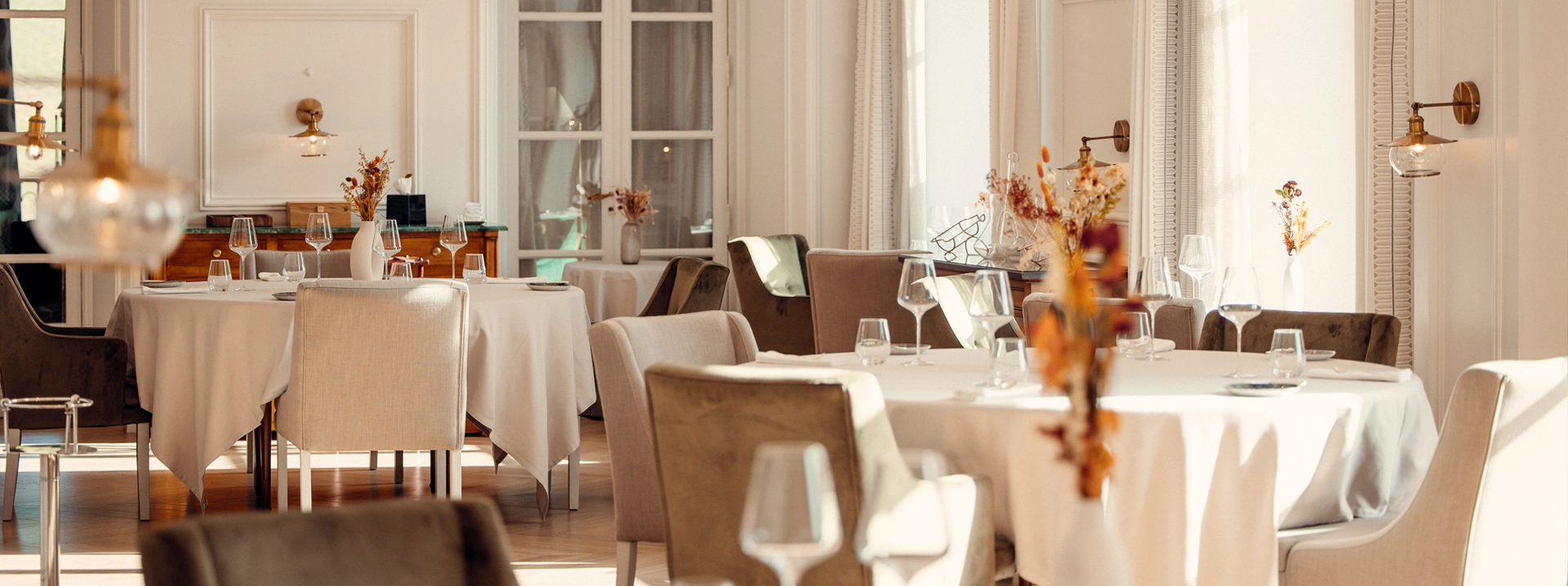 Salle du restaurant gastronomique le M