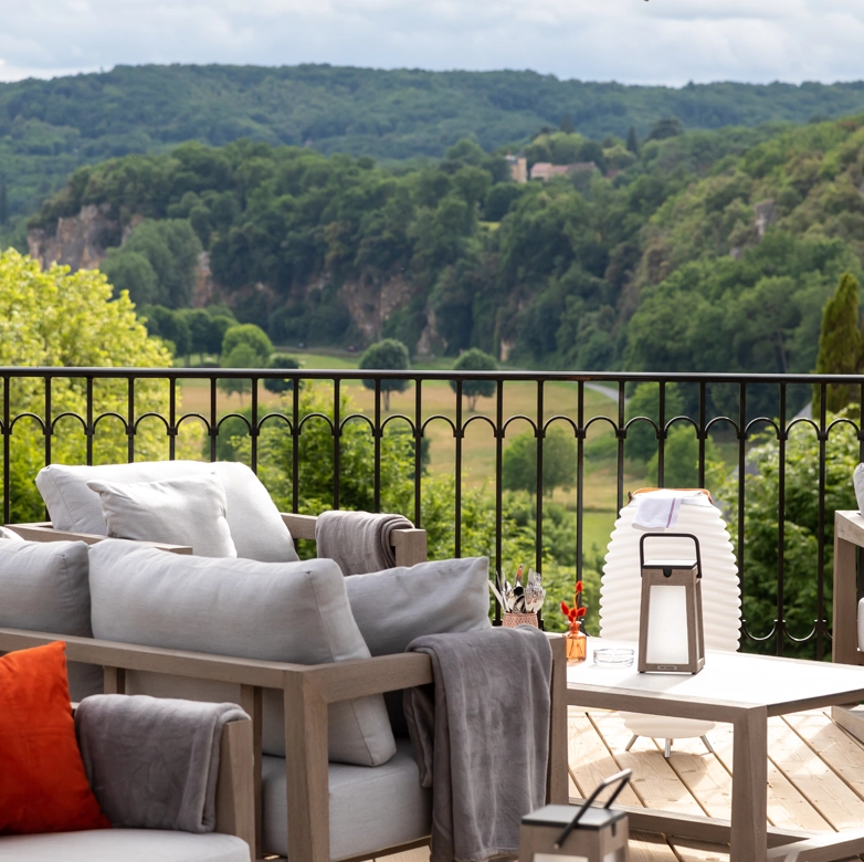 Terrasse la 360, panorama sur la Dordogne